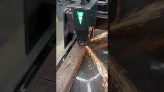 Langmuir crossfire pro cutting 4x4 1/4  #cnc #cncmachine #cncsoftware #cncplasmacutter #langmuir