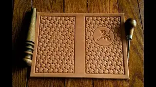 STAMPING A FIELD NOTES COVER IN 5 MINUTES | Delrin Leather Basket Weave Embossing Plate