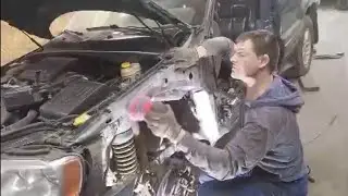 Ремонт внутренней панели переднего крыла Grand Cherokee WJ 