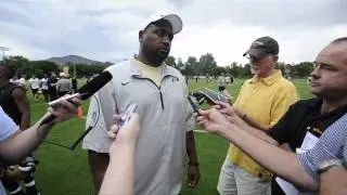 Jon Embree Interview at CU Football Taining Camp Day 1