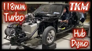 Turbo Mustang on the Hub Dyno, BIG Power on Low Boost!