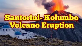 Извержение вулкана Санторини-Колумбо, Греция, Африкано-Евразиевая зона коллизии, бассейн расширен...