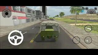 #indian vehicle simulator driving army truck in heavy rain and fog