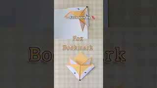 Fox bookmark 🔖 paper crafting #craft #papercraft #shorts