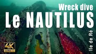 8K Underwater Footage: The Nautilus Shipwreck (1988) &ndash; Atlantic France Dive Exploration