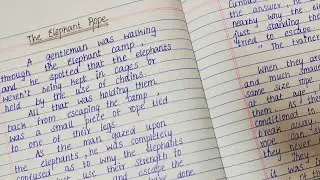 Story: The Elephant Rope|Super clean handwriting|why can't Elephant escape from the rope| in English