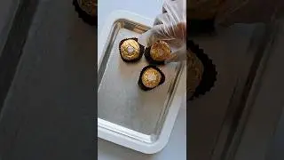 Turning Ferrero Rocher into Creamy Ice Cream 🍫🔥 #shorts #viralfood #chocolatedessert #icecream