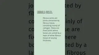 Fibrous joint