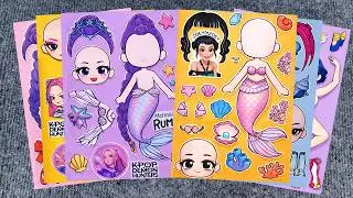 63 Minutes Satisfying💖Decorate with Sticker Book HUNTRIX KPOP DEMON HUNTERS The Mermaid🌈UnicornPaper