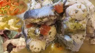 ngolo ya pepe soup , mbisi ya mayi. catfish.recette congolaise.avec maman cathy kapesa traiteur