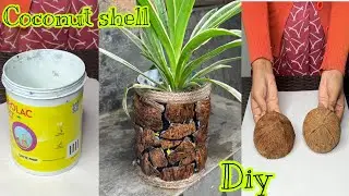 DIY Flower Vases from Coconut Shell 🥥✨#osmcraft