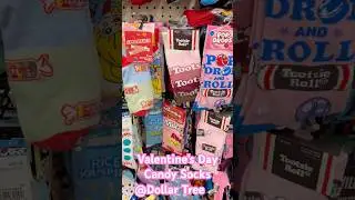 Vday Candy Socks @d@dollartree #shorts #socks #candy #vday #valentinesday #tootsie #smarties #pink