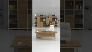Modern Executive Desk with storage Cabinet | Highmoon Office Furniture Dubai