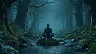 Dark Night Rain with Soft Piano | Cozy Storm Ambience for Deep Sleep