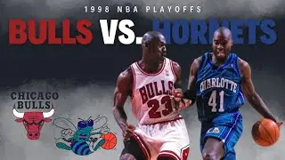 BULLS HORNETS 1998 | Playoff Intensity at Charlotte Coliseum
