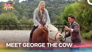 Farm Life 101: Steph Takes a Ride on George the Cow! | Farmer Wants a Wife Australia
