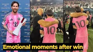 Messi's bodyguard congratulates Messi after his MVP as Inter Miami comeback win vs LAFC