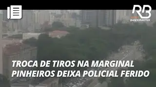 Troca de tiros na zona sul fecha pistas e deixa policial ferido