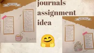journal assignment idea || assignment of material
