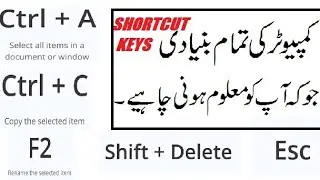 Basic Shortcuts of Computer||you can use