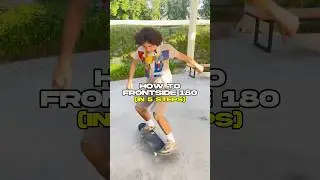 How to Frontside 180 in 5 Steps✅-#skate #skateboarding  #skatelife #skatecoach