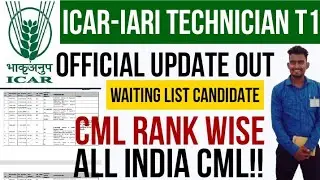 ICAR Technician T1 WAITING LIST OUT #ICAR #IARI