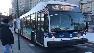 MTA NYC Bus: Novabus LFSA 5947 On The Bx35 @ Edward L Grant Highway/University Avenue