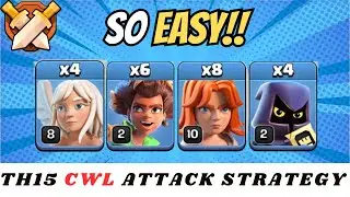 TH15 Best CWL Attack Strategy AFTER UPDATE I TH15 Easy Root Rider Attack Strategy (Clash of Clans)