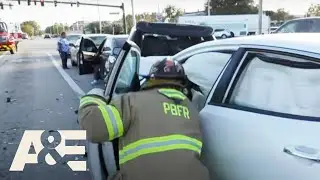 Live Rescue: Sedan REAR ENDS Car, Causes Chain Reaction | A&E