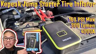 How to use Kepeak Jump Starter Tire Inflator