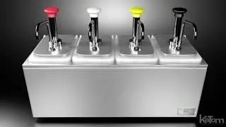 Server Countertop Fountain Jar Cold Topping Station (83700)