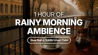 1 Hour of Rainy Morning Ambience | Slow Rain & Subtle Urban Calm