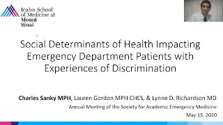 Social Determinants of Health Impacting ED Patients with Experiences of Discrimination