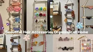 Easy DIY Hair Clip Holder | Beautiful Hair Accessories Organizer at Home | clip hanger #roomdecor 