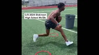 C/O 2024 Dickinson High School Wr/Db. Fast feet, great body control! #football #training #fast