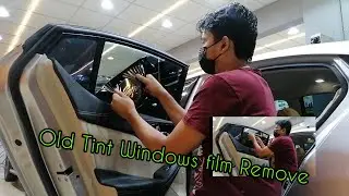 #Remove old Tint Windows film 🚙Car Windows Film