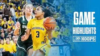 Michigan State vs. Michigan | HIGHLIGHTS | Big Ten Women's Basketball | 02/15/26