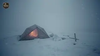 Winter Camping in a Snowstorm ┇ Howling Cold Wind Sounds for Deep Sleep & Stress Relief
