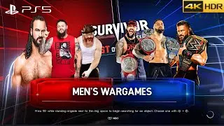 WWE 2K22 (PS5) - THE BLOODLINE vs THE BRAWLING BRUTES | MEN'S WARGAMES MATCH | SS WARGAMES 2022 [4K]