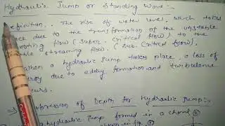 Hydraulic jump