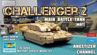 CHALLENGER 2, British Main Battle Tank || Model kit Ranpur lapis baja || skala 1/35 buatan TRUMPETER