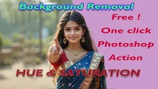 Remove BG via Hue and Sat | Free PS Action  | No pswd Zip file! | Fast PS tutorial by actions | PS
