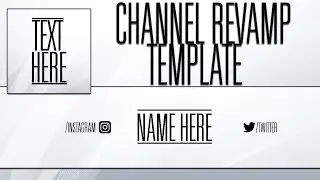 Photoshop Template | 2D Simple Clean Channel Revamp (Banner & Logo)