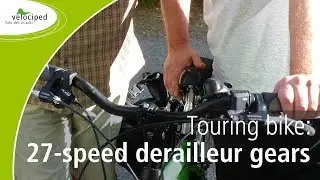 Velociped touring bike: 27-speed derailleur gear quick start guide