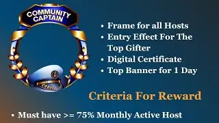 Sharechat Community Captain Frame For All Hosts | Sharechat Agency of the Week | Sharechat Frame