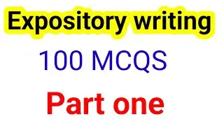 expository writing mcqs part one