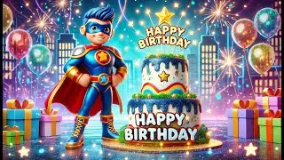 🎂 Superhero Birthday Cake | Countdown Timer & Happy Birthday Song 🎉🦸&zwj;♂️