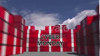 Containers with CYBER MONDAY Text and Flags of Peru | Motion Graphics - Envato elements