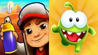 Om Nom: Run vs Subway Surfers - HD Gameplay Walkthrough for Children