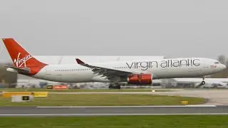 Virgin Atlantic Airbus A330 Close up Landing!